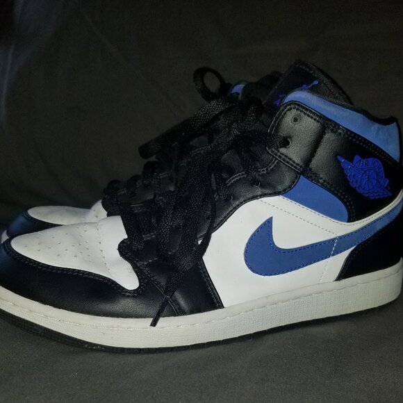 JORDAN 1 MID White Black Racer Blue - Picture 3 of 8